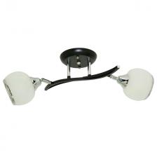 люстра потолочная РОССВЕТ Альма 2х60Вт Е27 металл черный+хром люстра потолочная РОССВЕТ Альма 2х60Вт Е27 металл черный+хром