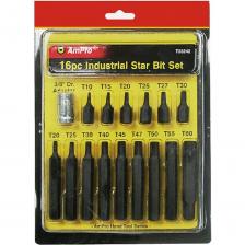Набор бит с адаптером 16 предметов, 3/8 AmPro T33242 Набор бит с адаптером 16 предметов, 3/8 AmPro T33242