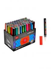 Набор маркеров акриловых, 60 цветов, пулевидный наконечник 4 мм Набор маркеров акриловых, 60 цветов, пулевидный наконечник 4 мм