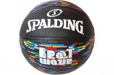 Мяч баскетбольный Spalding E43145 резина №7 (черный) Мяч баскетбольный Spalding E43145 резина №7 (черный)