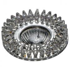 светильник встраиваемый DE FRAN Flash с патроном GU5.3 хром зеркальный кристаллы светильник встраиваемый DE FRAN Flash с патроном GU5.3 хром зеркальный кристаллы