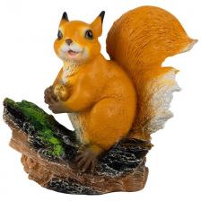 фигура садовая Белочка с орешком на пне 25см фигура садовая Белочка с орешком на пне 25см