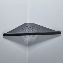 Настенная угловая полка для ванной черная Настенная угловая полка для ванной черная