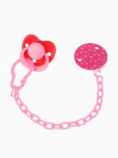 Соска - пустышка латексная ортодонтическая «Мур-мур», от 0 мес., с держателем, розовая Соска - пустышка латексная ортодонтическая «Мур-мур», от 0 мес., с держателем, розовая