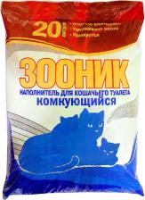 Наполнитель для кошачьего туалета Зооник комкующийся 20л Наполнитель для кошачьего туалета Зооник комкующийся 20л