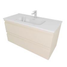 Тумба с раковиной AQUATEK Вега 100 подвесная, 2 ящика, капучино светлый Тумба с раковиной AQUATEK Вега 100 подвесная, 2 ящика, капучино светлый