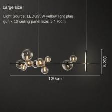 Подвесной светильник MZISOSOD, стеклянный, черный, LED Подвесной светильник MZISOSOD, стеклянный, черный, LED