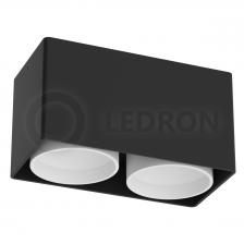 Накладной светильникпод сменную лампу Ledron KEA 2 ED GU10 Black-White Накладной светильникпод сменную лампу Ledron KEA 2 ED GU10 Black-White