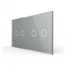 Панель для двух сенсорных выключателей LIVOLO BB-C7-C2/C2-15 Панель для двух сенсорных выключателей LIVOLO BB-C7-C2/C2-15
