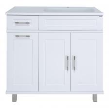 Тумба под раковину Misty Купер 90 правая белая, с бельевой корзиной Тумба под раковину Misty Купер 90 правая белая, с бельевой корзиной