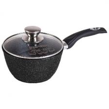 Ковш Мечта Гранит black. Induction Pro. 1.7л с несъемной ручкой и стеклянной крышкой, арт. 82802И Ковш Мечта Гранит black. Induction Pro. 1.7л с несъемной ручкой и стеклянной крышкой, арт. 82802И