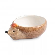 Конфетница Anna Lafarg Еж с листом 20,5х15х6 см коричневая Конфетница Anna Lafarg Еж с листом 20,5х15х6 см коричневая