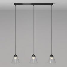 Готовая Комбинация Подвесных Светодиодных Светильников C Округлыми Источниками В Прозрачных Конических Рассеивателях Marx Trio L78 Готовая Комбинация Подвесных Светодиодных Светильников C Округлыми Источниками В Прозрачных Конических Рассеивателях Marx Trio L78