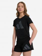 Футболка для девочек adidas, Черный Футболка для девочек adidas, Черный