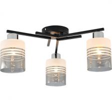 Потолочная люстра Escada Torenia 1132/3P 3x60Вт E27, металл/стекло, черный/хром, матовый/дымчатый Потолочная люстра Escada Torenia 1132/3P 3x60Вт E27, металл/стекло, черный/хром, матовый/дымчатый