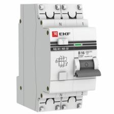 EKF Дифференциальный автомат АД-32 1P+N 16А/30мА (хар. B, AC, электронный, защита 270В) 4,5кА EKF PROxima DA32-16-B-30-pro 1 шт EKF Дифференциальный автомат АД-32 1P+N 16А/30мА (хар. B, AC, электронный, защита 270В) 4,5кА EKF PROxima DA32-16-B-30-pro 1 шт