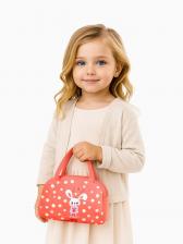 Сумка «Кролик», для девочки, на молнии, регулируемый ремешок, коралловая Сумка «Кролик», для девочки, на молнии, регулируемый ремешок, коралловая