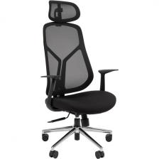 Офисное кресло Chairman CH588 с подголовником черный пластик, черный СС CHAIRMAN Офисное кресло Chairman CH588 с подголовником черный пластик, черный СС CHAIRMAN