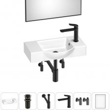 КЕРАМИЧЕСКАЯ РАКОВИНА Конструкция имеет эргономичное боковое отверстие для монтажа смесителя, удобна для мытья рук и гигиенических процедур. Свободное место в зоне крыла позволяет разместить мыльницу или стакан с зубными щетками. ДОННЫЙ КЛАПАН CLICK-CLACK Донный клапан из высококачественной латуни отличается прочностью и устойчив к коррозии. Заглушка клапана служит барьером от попадания мелких предметов в сток раковины, а разборная конструкция позволяет прочищать механизм от загрязнений за считанные минуты. СИФОН Латунный сифон обладает высокой устойчивостью к перепадам температур и не подвержен коррозии. Регулировка длины патрубка способствует беспроблемной установке при нестандартном расположении коммуникаций. СМЕСИТЕЛЬ Латунный корпус смесителя выдерживает перепады давления и противостоит гидроударам. Регулируемый аэратор позволяет скорректировать направление потока воды и уменьшает разбрызгивание. Прочные гибкие шланги и качественная опрессовка обеспечивают герметичность соединений. УГЛОВЫЕ ВЕНТИЛИ (2 ШТ) Вентили из латуни не подвержены износу и устойчивы к температурным нагрузкам. Запуск и перекрытие воды осуществляются всего лишь в четверть оборота. ЗЕРКАЛО Экологически чистое зеркальное полотно на основе бесцветного флоат-стекла отличается идеальной геометрией и гарантирует четкое отражение без искажения пропорций и перспективы, отсутствие точечного «цветения» и защиту амальгамы от повышенной влажности в ванной комнате. КЕРАМИЧЕСКАЯ РАКОВИНА Конструкция имеет эргономичное боковое отверстие для монтажа смесителя, удобна для мытья рук и гигиенических процедур. Свободное место в зоне крыла позволяет разместить мыльницу или стакан с зубными щетками. ДОННЫЙ КЛАПАН CLICK-CLACK Донный клапан из высококачественной латуни отличается прочностью и устойчив к коррозии. Заглушка клапана служит барьером от попадания мелких предметов в сток раковины, а разборная конструкция позволяет прочищать механизм от загрязнений за считанные минуты. СИФОН Латунный сифон обладает высокой устойчивостью к перепадам температур и не подвержен коррозии. Регулировка длины патрубка способствует беспроблемной установке при нестандартном расположении коммуникаций. СМЕСИТЕЛЬ Латунный корпус смесителя выдерживает перепады давления и противостоит гидроударам. Регулируемый аэратор позволяет скорректировать направление потока воды и уменьшает разбрызгивание. Прочные гибкие шланги и качественная опрессовка обеспечивают герметичность соединений. УГЛОВЫЕ ВЕНТИЛИ (2 ШТ) Вентили из латуни не подвержены износу и устойчивы к температурным нагрузкам. Запуск и перекрытие воды осуществляются всего лишь в четверть оборота. ЗЕРКАЛО Экологически чистое зеркальное полотно на основе бесцветного флоат-стекла отличается идеальной геометрией и гарантирует четкое отражение без искажения пропорций и перспективы, отсутствие точечного «цветения» и защиту амальгамы от повышенной влажности в ванной комнате.