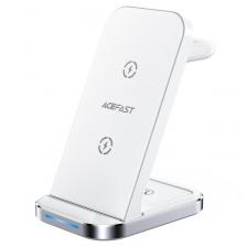 Беспроводная зарядка ACEFAST E15 desktop 3-в-1 wireless charging подставка, белый AF-E15-WH Беспроводная зарядка ACEFAST E15 desktop 3-в-1 wireless charging подставка, белый AF-E15-WH