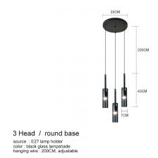 Черная стеклянная люстра IANLOV Черная стеклянная люстра IANLOV