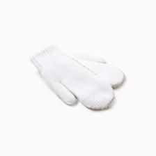 Варежки вязаные женские MINAKU, белые, размер 22 см Варежки вязаные женские MINAKU, белые, размер 22 см