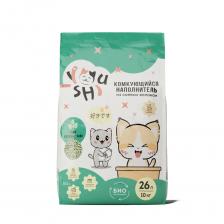 Youshi Наполнитель комкующийся для кошачьего туалета Тофу, 26 л (10 кг), с ароматом зеленого чая Youshi Наполнитель комкующийся для кошачьего туалета Тофу, 26 л (10 кг), с ароматом зеленого чая