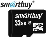 Карты флэш-памяти Smartbuy microSDHC Class 10 UHS-I U1 + SD adapter 32 GB, адаптер на SD Карты флэш-памяти Smartbuy microSDHC Class 10 UHS-I U1 + SD adapter 32 GB, адаптер на SD