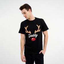 Футболка новогодняя мужская KAFTAN Xmas dad, размер 52 Футболка новогодняя мужская KAFTAN Xmas dad, размер 52