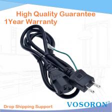 Японский шнур питания с заземлением, японский 2-зубчатый штекер для удлинительного кабеля IEC320 C13 для ПК/монитора/принтера 10 А 125 в Японский шнур питания с заземлением, японский 2-зубчатый штекер для удлинительного кабеля IEC320 C13 для ПК/монитора/принтера 10 А 125 в