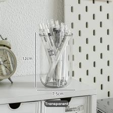 Минималистичный пластиковый держатель для ручек, многофункциональный овальный контейнер для ручек, принадлежности для студентов, настольный органайзер для школы Минималистичный пластиковый держатель для ручек, многофункциональный овальный контейнер для ручек, принадлежности для студентов, настольный органайзер для школы