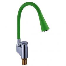 Смеситель сборный для кухни с гибким изливом Potato (Потато) P59388х11 хром/зеленый Смеситель сборный для кухни с гибким изливом Potato (Потато) P59388х11 хром/зеленый