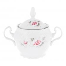 Сахарница 300 мл Thun1794 декор бледные розы, отводка платина Сахарница 300 мл Thun1794 декор бледные розы, отводка платина