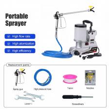 Новый многофункциональный безвоздушный распылитель краски 1200 Вт, небольшой портативный электрический пистолет-распылитель 2 л, высокая мощность для домашней живописи Новый многофункциональный безвоздушный распылитель краски 1200 Вт, небольшой портативный электрический пистолет-распылитель 2 л, высокая мощность для домашней живописи