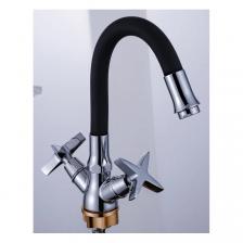 Смеситель для кухни с гибким изливом сборный Potato (Потато) P58311-6 хром/черный Смеситель для кухни с гибким изливом сборный Potato (Потато) P58311-6 хром/черный