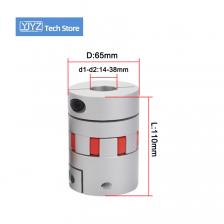 Соединитель типа челюсти D65 L110, алюминиевый сливовый гибкий вал, соединительная муфта BW, разъем двигателя, твердая резиновая накладка Соединитель типа челюсти D65 L110, алюминиевый сливовый гибкий вал, соединительная муфта BW, разъем двигателя, твердая резиновая накладка