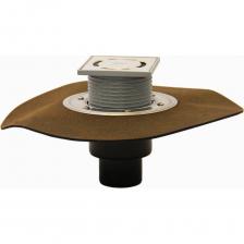 Трап с вертикальным выпуском DN50/75/110, с корпусом из полиэтилена, надставным элементом из полипропилена, с подрамником из полипропилена, с полимербитумным полотном 500х500 мм, с сифоном. Трап с вертикальным выпуском DN50/75/110, с корпусом из полиэтилена, надставным элементом из полипропилена, с подрамником из полипропилена, с полимербитумным полотном 500х500 мм, с сифоном.