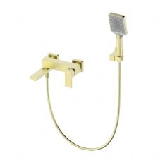 Смеситель для ванны с душем Wonzon & Woghand Cube WW-88639016-BG брашированное золото Смеситель для ванны с душем Wonzon & Woghand Cube WW-88639016-BG брашированное золото