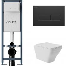 Инсталляция AM.PM ErgoFit I012711.0338 для унитаза. Максимально полный комплект поставки, включающий все необходимые крепления, патрубки, звукоизолирующую прокладку. Экономия пространства благодаря узкой раме – 352 мм шириной. Подходит даже для самых малогабаритных ванных комнат. Заливной клапан с низким уровнем шума - Класс II, согласно европейского стандарта EN 14124. Подходит для унитазов любых размеров. Высокая прочность и износостойкость. Увеличенная толщина профиля, двойные прокладки слива и подачи воды. Подключение воды сзади сверху. Характеристики: Цвет рамы: синий. Материал: нержавеющая сталь, ABS-пластик. Размеры (ШхВхГ): 352х1320х333 мм. Монтажная высота: 1060-1320 мм. Давление смыва: 0.02 - 1.05 МПа. Объем смыва: 3/6 л. Объем смывного бачка: 9 л. Подвод воды: сзади сверху. Угловой запорный вентиль 1/2. Максимальная нагрузка: до 400 кг. Шумоизоляция. Межосевое расстояние под крепежные шпильки: 180-230 мм. Установка: в капитальную стену и в пол. Клавиша смыва ErgoFit M: Цвет: черный матовый. Материал: ABS-пластик. Размеры (ШхВхГ): 240х150х10 мм. Режим слива воды: две кнопки (режим эконом). Управление: механическое. Подвесной безободковый унитаз ADT, с сиденьем микролифт, цвет белый матовый. Безободковая чаша; Быстросъемное сиденье из дюропласта с функцией плавного закрывания (микролифт); Антигрязевое покрытие; Устойчивость к царапинам. Данный унитаз подходит также для инсталляции фирм: TECE; Grohe; Geberit; AM.PM; ИнкоЭр; Weltwasser; IDDIS; BAUEDGE; AQUATEK; DIWO; Vitra; IDEAL Standart; Alca Plast; Jacob Delafon; Ewrika; Berges; Vidima; BELBAGNO; Viega; Enio; Azario; Laufen; Roca и другие. Инсталляция AM.PM ErgoFit I012711.0338 для унитаза. Максимально полный комплект поставки, включающий все необходимые крепления, патрубки, звукоизолирующую прокладку. Экономия пространства благодаря узкой раме – 352 мм шириной. Подходит даже для самых малогабаритных ванных комнат. Заливной клапан с низким уровнем шума - Класс II, согласно европейского стандарта EN 14124. Подходит для унитазов любых размеров. Высокая прочность и износостойкость. Увеличенная толщина профиля, двойные прокладки слива и подачи воды. Подключение воды сзади сверху. Характеристики: Цвет рамы: синий. Материал: нержавеющая сталь, ABS-пластик. Размеры (ШхВхГ): 352х1320х333 мм. Монтажная высота: 1060-1320 мм. Давление смыва: 0.02 - 1.05 МПа. Объем смыва: 3/6 л. Объем смывного бачка: 9 л. Подвод воды: сзади сверху. Угловой запорный вентиль 1/2. Максимальная нагрузка: до 400 кг. Шумоизоляция. Межосевое расстояние под крепежные шпильки: 180-230 мм. Установка: в капитальную стену и в пол. Клавиша смыва ErgoFit M: Цвет: черный матовый. Материал: ABS-пластик. Размеры (ШхВхГ): 240х150х10 мм. Режим слива воды: две кнопки (режим эконом). Управление: механическое. Подвесной безободковый унитаз ADT, с сиденьем микролифт, цвет белый матовый. Безободковая чаша; Быстросъемное сиденье из дюропласта с функцией плавного закрывания (микролифт); Антигрязевое покрытие; Устойчивость к царапинам. Данный унитаз подходит также для инсталляции фирм: TECE; Grohe; Geberit; AM.PM; ИнкоЭр; Weltwasser; IDDIS; BAUEDGE; AQUATEK; DIWO; Vitra; IDEAL Standart; Alca Plast; Jacob Delafon; Ewrika; Berges; Vidima; BELBAGNO; Viega; Enio; Azario; Laufen; Roca и другие.