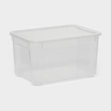 Ящик для хранения «Кристалл XS Plus», 16 л, 38.9x27.5x21.5 см, с крышкой, прозрачный Ящик для хранения «Кристалл XS Plus», 16 л, 38.9x27.5x21.5 см, с крышкой, прозрачный
