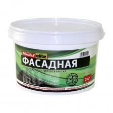 Фасадная водоэмульсионная краска Водоэмульсионная краска Movatex Elite фасадная, 3 кг Т11900 Фасадная водоэмульсионная краска Водоэмульсионная краска Movatex Elite фасадная, 3 кг Т11900