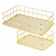 MONTE VITA Органайзер для косметики корзинка 2 штуки из металла MONTE VITA Органайзер для косметики корзинка 2 штуки из металла