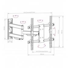 Кронштейн для телевизора Arm Media PARAMOUNT-40 черный 26"-65" макс.50кг настенный поворот и наклон Кронштейн для телевизора Arm Media PARAMOUNT-40 черный 26"-65" макс.50кг настенный поворот и наклон