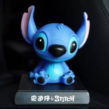 Фигурки Disney из аниме «Лило Стич», украшения для автомобиля, Вибрирующая голова, милые аксессуары для украшения интерьера автомобиля, торта Фигурки Disney из аниме «Лило Стич», украшения для автомобиля, Вибрирующая голова, милые аксессуары для украшения интерьера автомобиля, торта