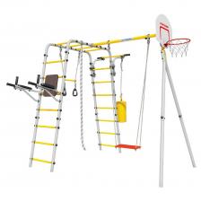 Дачный комплекс Romana Fitness + ФАНЕРНЫЕ качели 103.20.05 серый\жёлтый Дачный комплекс Romana Fitness + ФАНЕРНЫЕ качели 103.20.05 серый\жёлтый