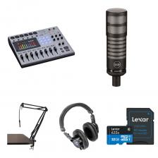 Комплект Zoom PodTrak P8 Podcast Value Kit с микрофоном Limelight, штангой и наушниками Комплект Zoom PodTrak P8 Podcast Value Kit с микрофоном Limelight, штангой и наушниками