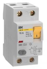 IEK Выключатель дифференциальный (УЗО) KARAT ВД3-63 2P 16А 30мА 6кА тип A, MDV21-2-016-030 1 шт IEK Выключатель дифференциальный (УЗО) KARAT ВД3-63 2P 16А 30мА 6кА тип A, MDV21-2-016-030 1 шт
