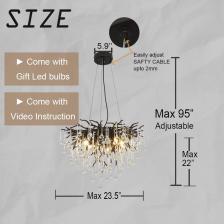 Artpad хрустальная люстра, черная/золотая/хромированная, потолочная люстра Artpad хрустальная люстра, черная/золотая/хромированная, потолочная люстра