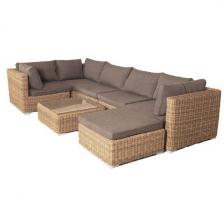 Трансформирующаяся лаунж-зона из искусственного ротанга, цвет соломенный 4SIS Лунго LS5O1T1-7-SET Трансформирующаяся лаунж-зона из искусственного ротанга, цвет соломенный 4SIS Лунго LS5O1T1-7-SET