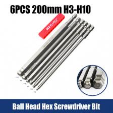 65/100/150/200 мм Стандартный шестигранный набор бит для отвертки Метрическая Магнитная шаровая Головка шестигранный отвертка инструмент 1/4 "6,35 мм шестигранный хвостовик 65/100/150/200 мм Стандартный шестигранный набор бит для отвертки Метрическая Магнитная шаровая Головка шестигранный отвертка инструмент 1/4 "6,35 мм шестигранный хвостовик